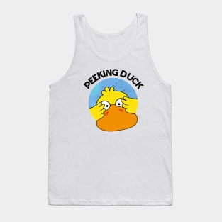 Peeking Duck Funny Animal Chinese Dish Pun Tank Top